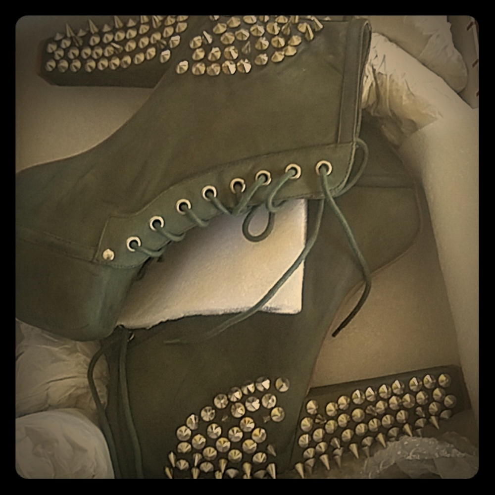 Jeffery Campbell studded high heels booties